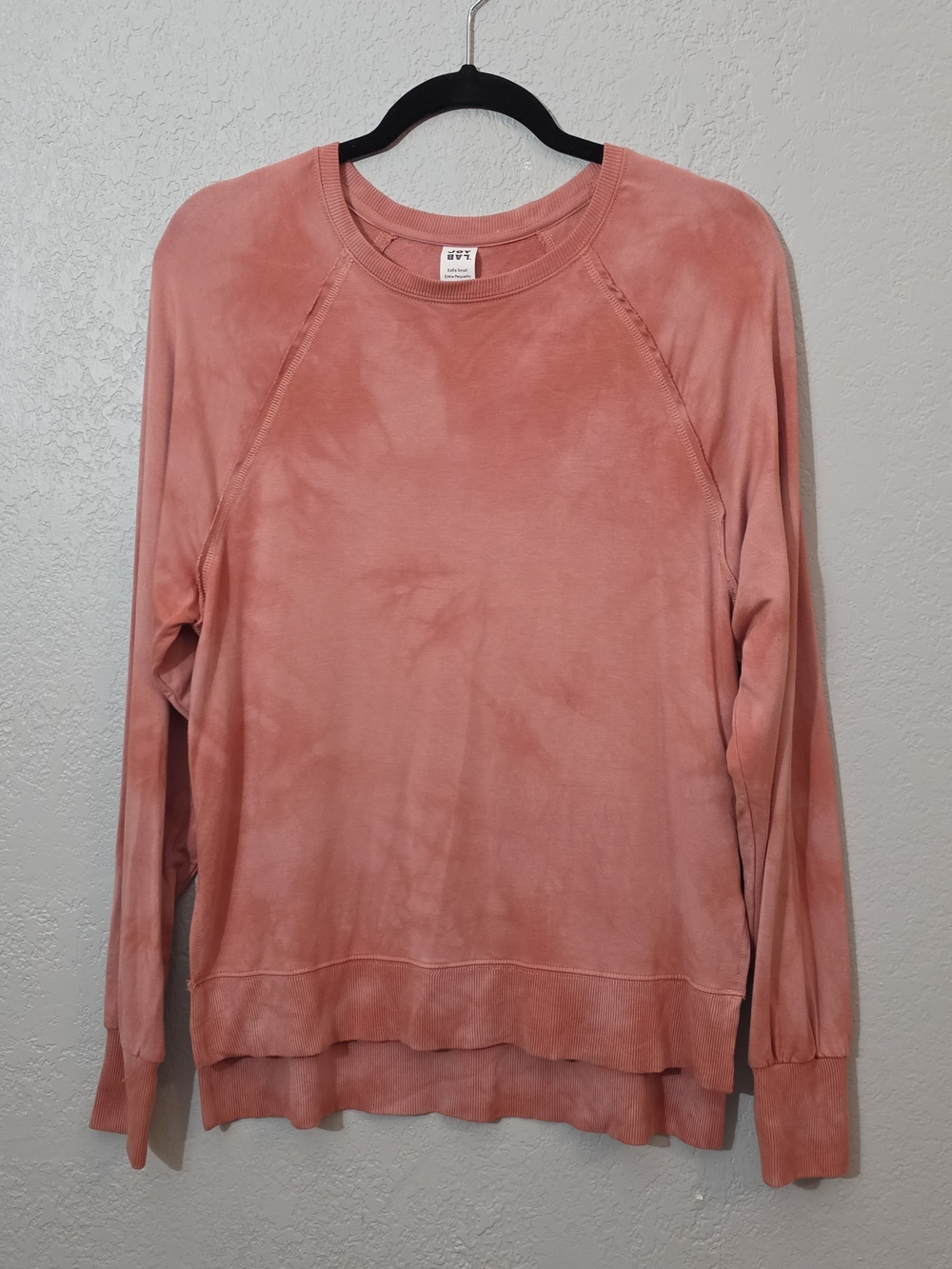 JoyLab Dusty Rose Tie Dye Crewneck Pullover Oversized Womens XS